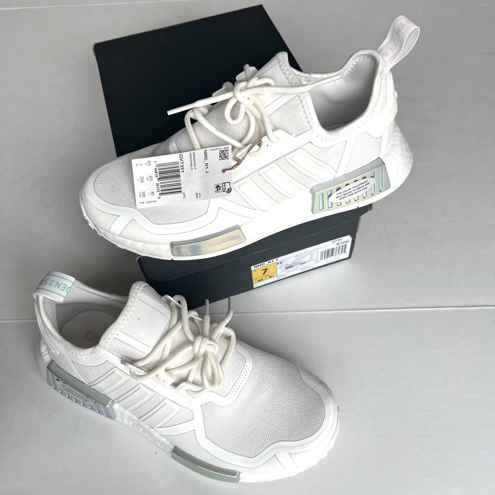 Adidas NMD R1 Crystal White Iridescent Blue GV7351 Sneakers